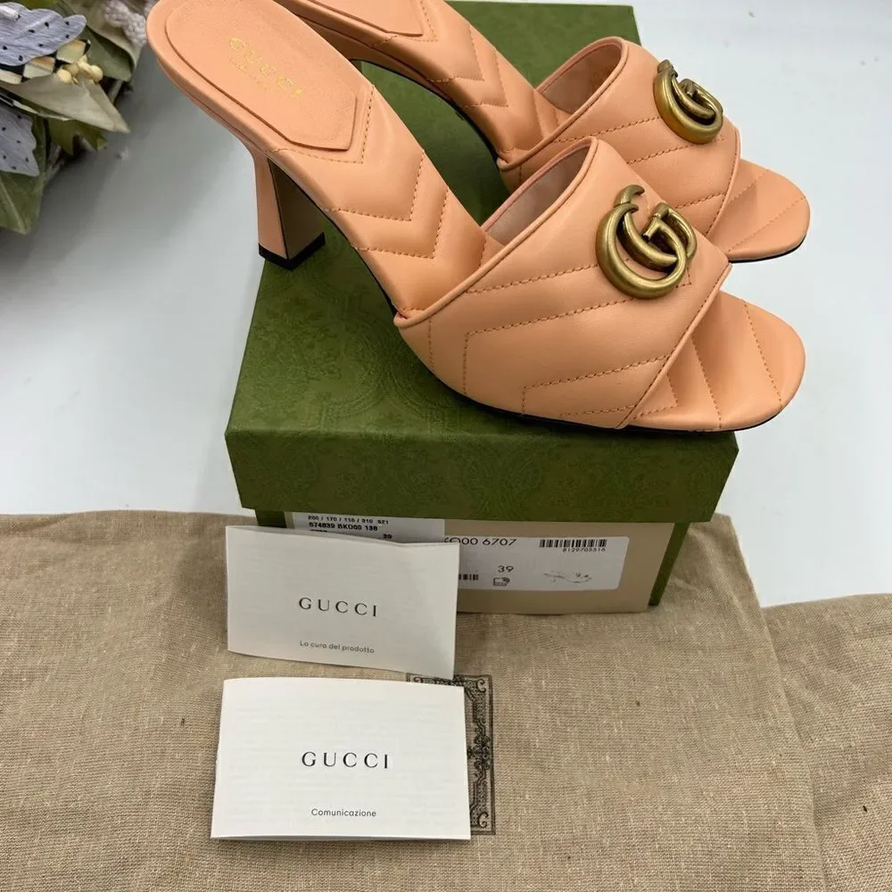 Women’s Gucci, GG Marmont quilted mules size 39 made in Italy - Picture 8 of 9